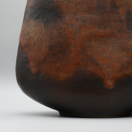 Image 1 of Seltene 70er Jahre Carstens Fett Lava Keramik Vase Christmann & Heukeroth H 30 cm WGP MCM