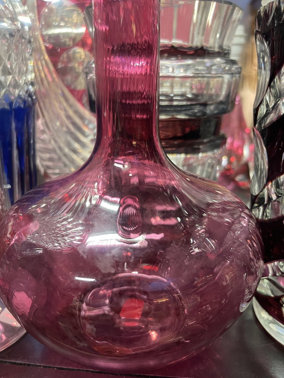 Image 1 of Glaskaraffe Vase Murano Rosa