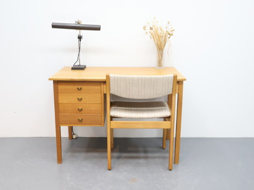 Vintage-Schreibtisch Eiche