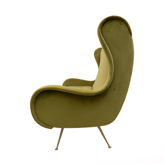 Image 1 of Mid Century Modernes Samtsofa Senior, Italien, 1950er Jahre