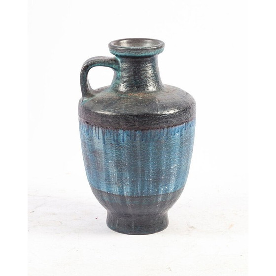 Image 1 of Klassische Tischvase Modell 7192 blau für Karlsruher Majolika, 1960