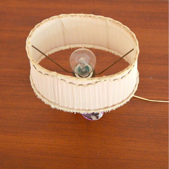 Image 1 of Mid Century Val St-Lambert Kristalltischlampe, Belgien 1960