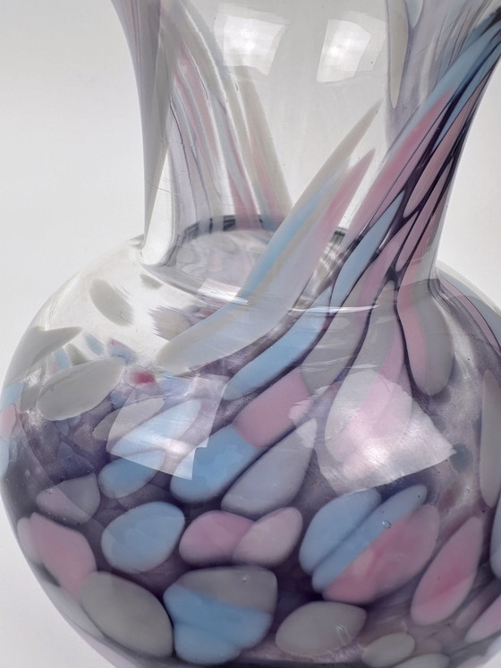 Image 1 of Italienische Glas Vase Gefleckt Swirl