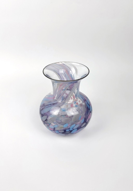 Italienische Glas Vase Gefleckt Swirl