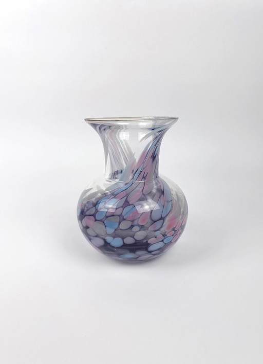 Italienische Glas Vase Gefleckt Swirl