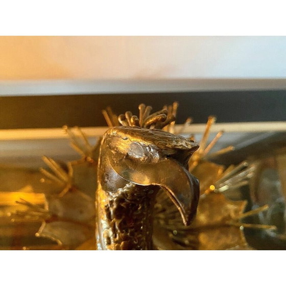 Image 1 of Vintage-Pfau aus vergoldetem Messing