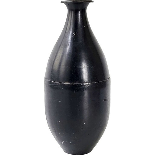 Vintage-Flasche aus Metall und Terrakotta, 1960