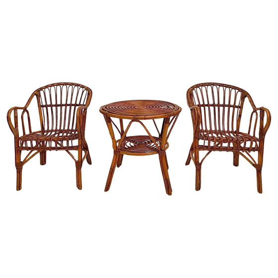 Image 1 of 1X Bambus und Rattan Lounge Set, Italien 1960