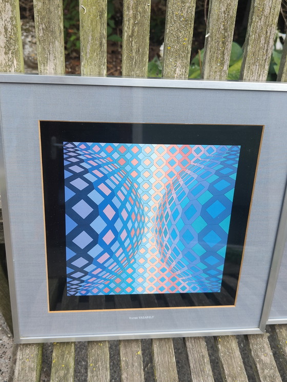Image 1 of 3x Originale von Victor Vasarely – Original-Heliogravur