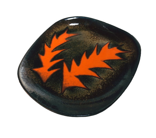 Vintage-Platte - Vide Poche - Keramik - À La Manière De Gilbert Valentin - 1950-1960