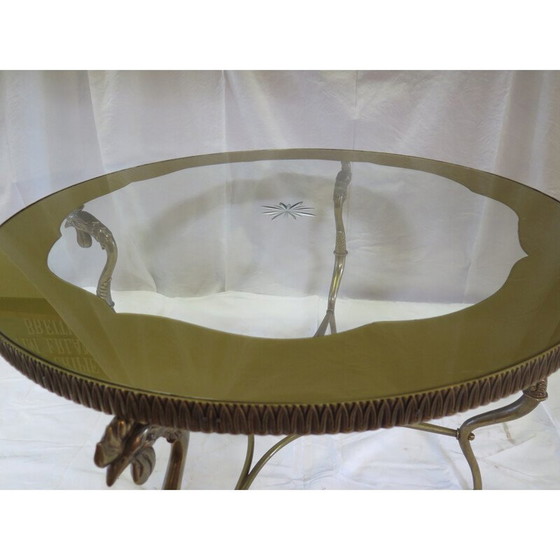 Image 1 of Vintage Couchtisch aus Glas und Bronze, 1960