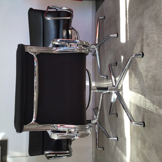 Image 1 of Braunes Leder Vintage Soft pad Sessel von Eames