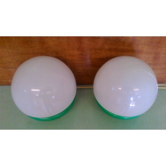 Image 1 of Paar Tischlampen aus Glas von Kamenicky Šenov, 1970