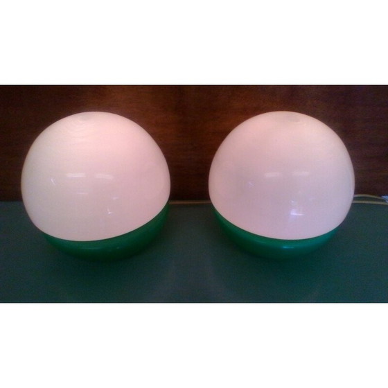 Image 1 of Paar Tischlampen aus Glas von Kamenicky Šenov, 1970