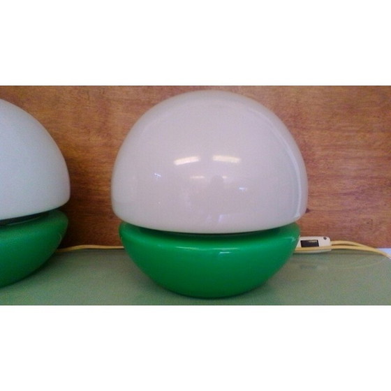 Image 1 of Paar Tischlampen aus Glas von Kamenicky Šenov, 1970