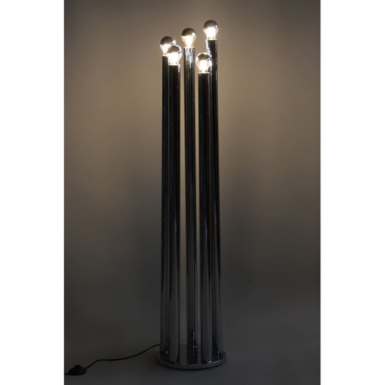 Image 1 of Vintage Bauhaus Stehleuchte aus Chromstahl, Frankreich 1950