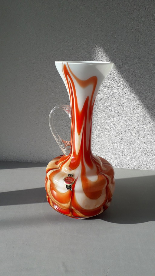 Vintage Dekanter aus Opalglas aus Florenz