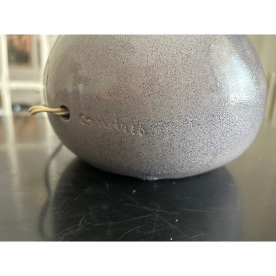 Image 1 of Blaue emaillierte Keramiklampe für Condres, 1970