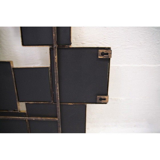 Image 1 of Vintage-Spiegel aus vergoldetem Metall, Frankreich 1950