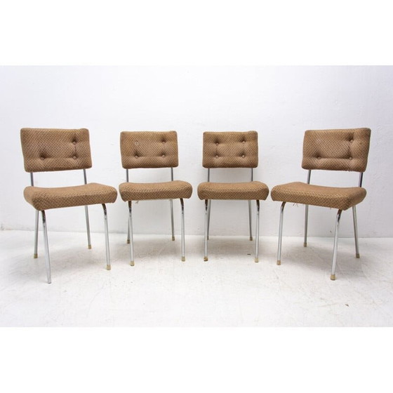 Image 1 of Verchromter Kaffeehausstuhl Mid Century, Tschechoslowakei 1960er Jahre