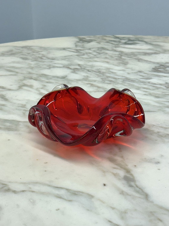 Image 1 of Murano-Schale Aschenbecher Sommerso Technik