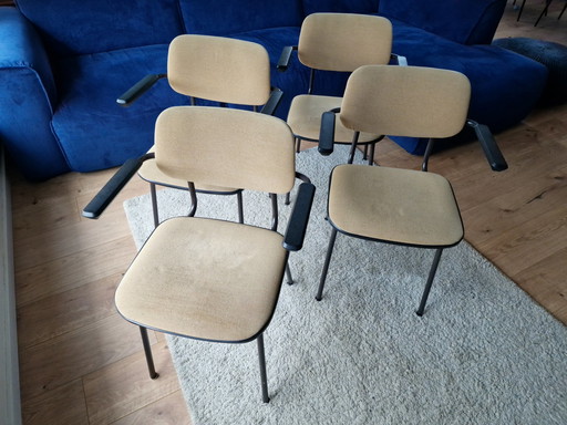 4x Gispen 1235 Rohrgestellstühle