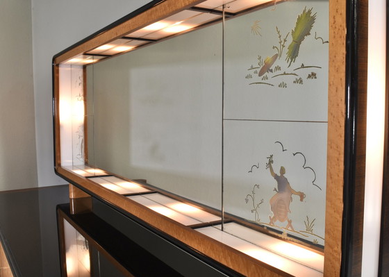 Image 1 of Osvaldo und Gaetano Borsani 'Vier Jahreszeiten' Art-Deco Anrichte, Italien - um 1930