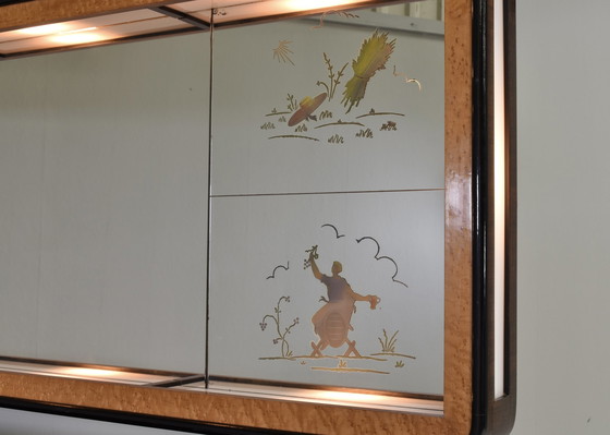 Image 1 of Osvaldo und Gaetano Borsani 'Vier Jahreszeiten' Art-Deco Anrichte, Italien - um 1930