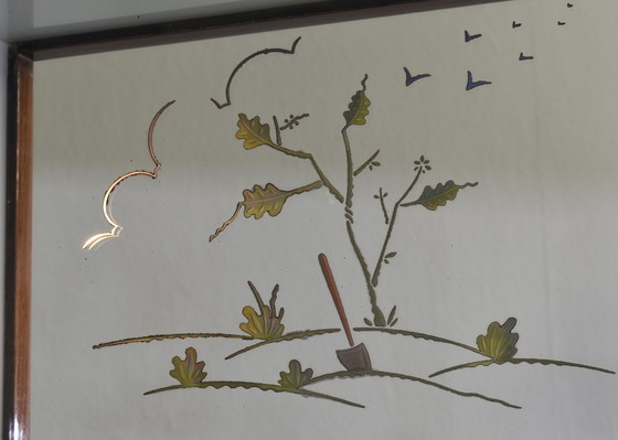 Image 1 of Osvaldo und Gaetano Borsani 'Vier Jahreszeiten' Art-Deco Anrichte, Italien - um 1930