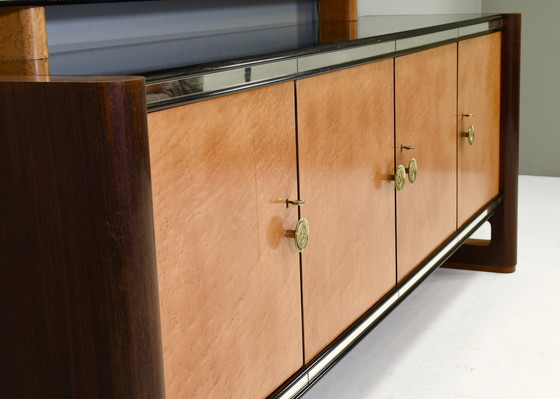 Image 1 of Osvaldo und Gaetano Borsani 'Vier Jahreszeiten' Art-Deco Anrichte, Italien - um 1930