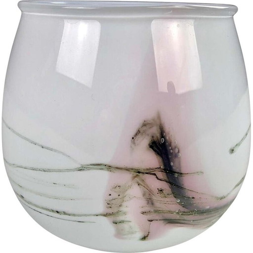 Alte dänische Glasvase von Michael Bang für Holmegaard, 1980er Jahre