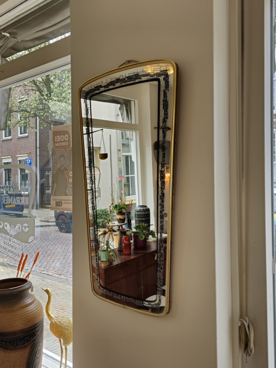 Image 1 of Vintage Spiegel Wandspiegel Spiegel Spiegel Gold Schwarz