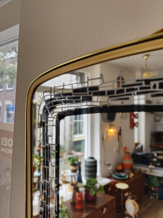 Image 1 of Vintage Spiegel Wandspiegel Spiegel Spiegel Gold Schwarz