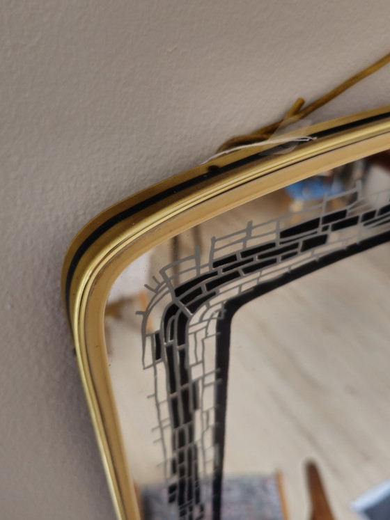 Image 1 of Vintage Spiegel Wandspiegel Spiegel Spiegel Gold Schwarz