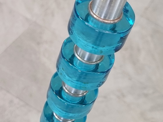 Image 1 of Paar Stehlampen aus blauem Glas von Carl Fagerlund für Orrefors, 1960er