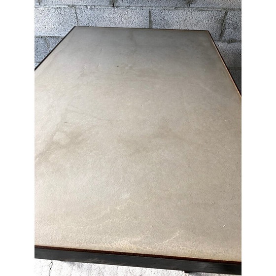 Image 1 of Vintage Schmiedeeisen und Zement Tisch oder Schreibtisch 1960