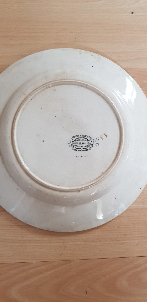 Image 1 of Teller mit japanischem Dekor Porzellan Creil und Montereau Lebeuf Milliet