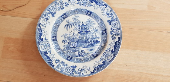 Image 1 of Teller mit japanischem Dekor Porzellan Creil und Montereau Lebeuf Milliet