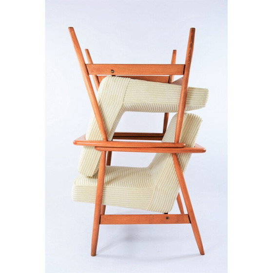 Image 1 of Vintage Sessel Modell Z Elfenbein Kord 1960