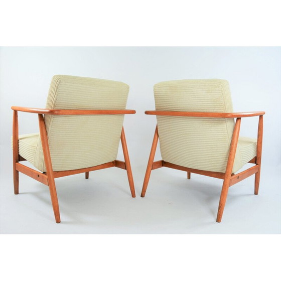 Image 1 of Vintage Sessel Modell Z Elfenbein Kord 1960