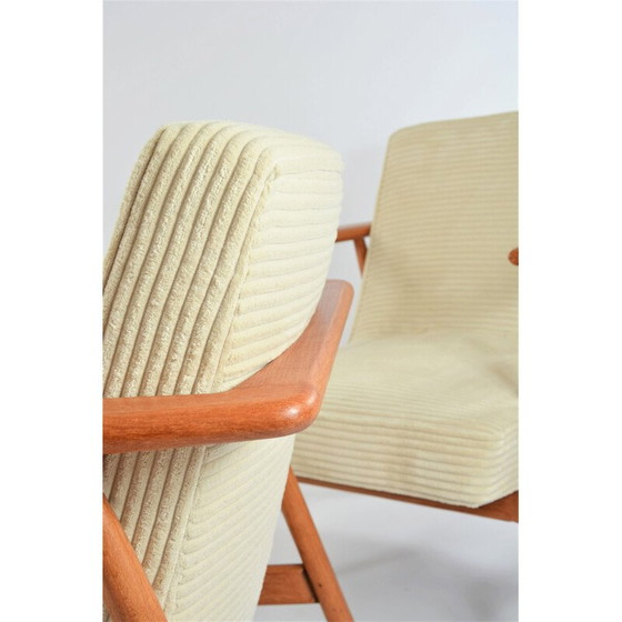 Image 1 of Vintage Sessel Modell Z Elfenbein Kord 1960