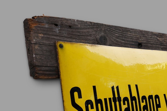 Image 1 of Altdeutsches gelbes Emaille-Schild, 1900