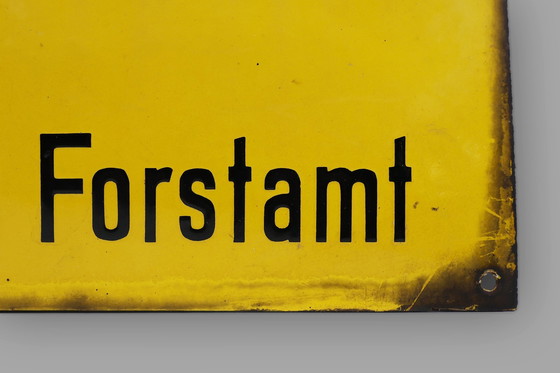 Image 1 of Altdeutsches gelbes Emaille-Schild, 1900