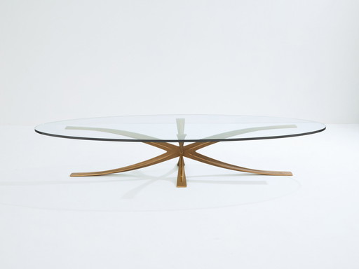 Michel Mangematin Großer Bronze Couchtisch 1962