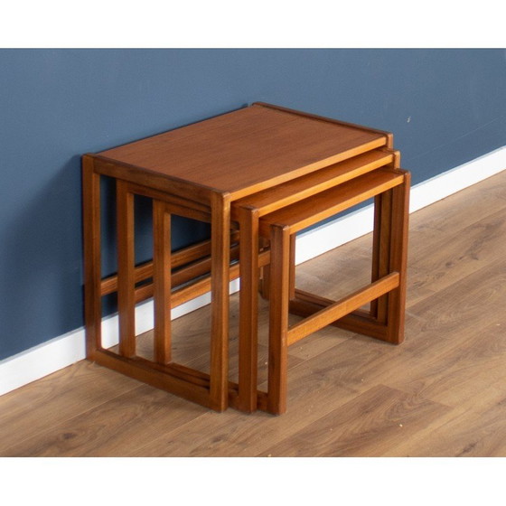 Image 1 of Alte dänische Teakholz-Nesttische, 1960er Jahre