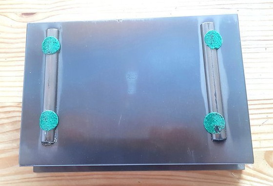 Image 1 of Handgefertigte Kupferdose mit Wikinger-Ornamentrelief, 1940er Jahre