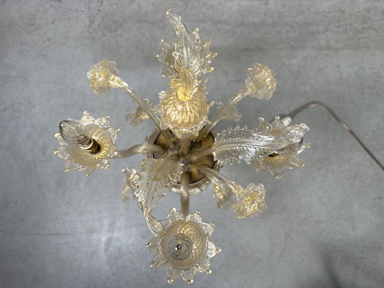 Image 1 of Antike venezianische Tischlampe - Kandelaber - Muranoglas