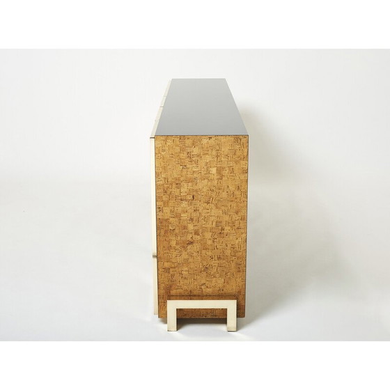 Image 1 of Italienisches Sideboard aus Kork und Messing, 1970