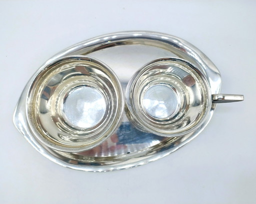 3-teiliges Silber-Creme-Set