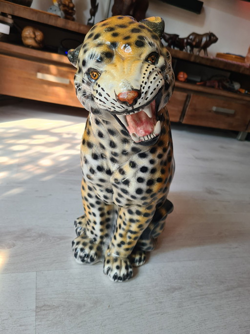Vintage Italienisch Handgefertigt Leopard